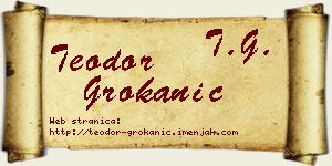 Teodor Grokanić vizit kartica